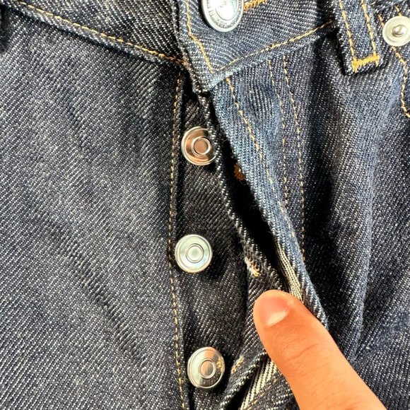 APC Rescue Jean Droit Selvedge Stiff Denim Red Line 30x29 Men's Straight Indigo - Picture 7 of 9